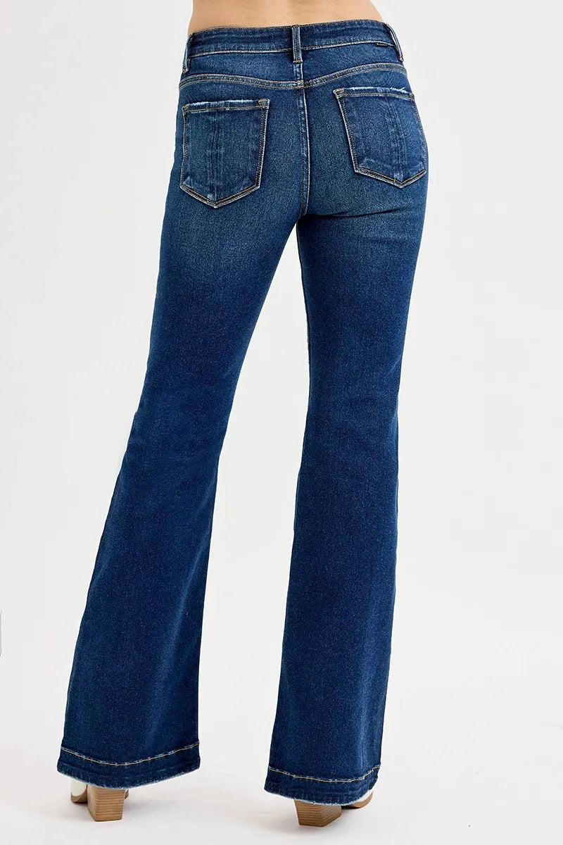 Blue jeans on a white background