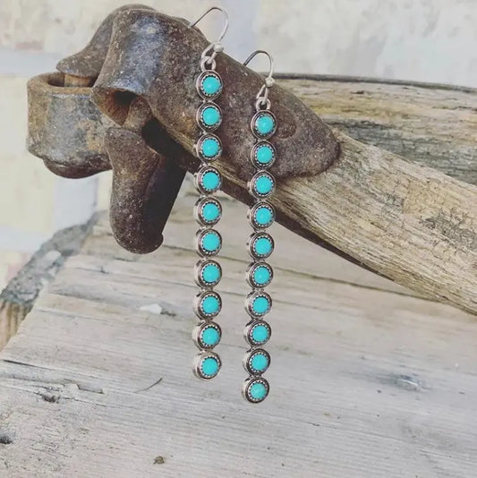 Colorado Western Bar Earrings placed on Rustic Background