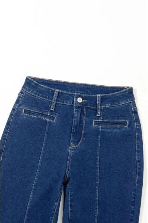Elevate your denim collection with these Deep Wash Straight Jeans, designed for effortless sophistication and everyday wear. The rich deep wash adds a polished touch, making these jeans a staple for both casual and refined looks. Crafted from a blend of 65% cotton, 33% polyester, and 2% elastane, they offer durability and structure while maintaining a comfortable fit.